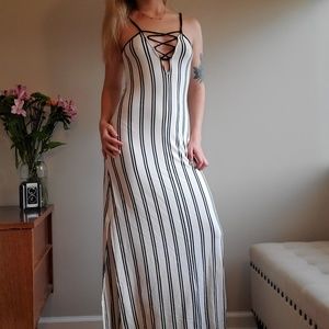 Pin Striped Maxi Dress